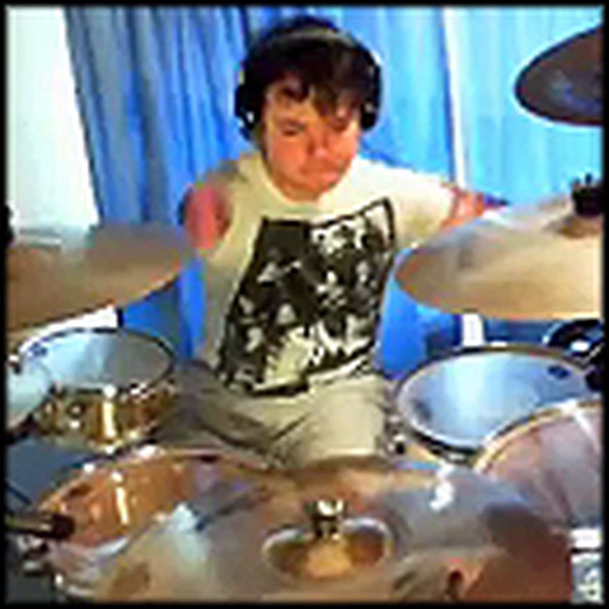 Man Without Arms Plays Your Grace is Enough on Drums So Inspirational