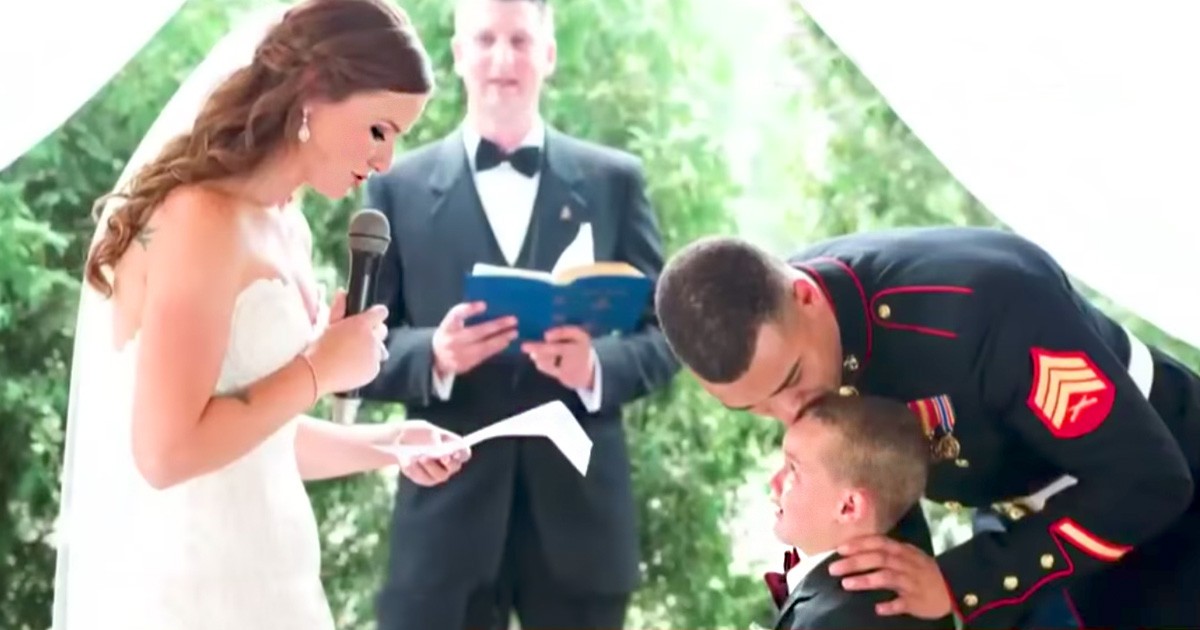 4YearOld Adorably With Love During His New Mom's Special Vows
