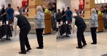 Elderly Couple Starts Dancing at the Mall Food Court and Their Moves Are Seriously Impressive