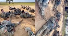 Soldiers Sing 'My Girl' During A Drill And Their Impromptu A Cappella Version Goes Viral