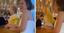 Adorable Toddler Flexes Muscles And Before You Know It, He Has The Whole Restaurant Cheering