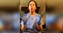 Nurse Uses Paint To Show How Germs Spread, Even When Wearing Gloves