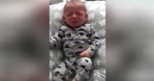 Crying Baby Is Soothed When He Smells Mom's Shirt