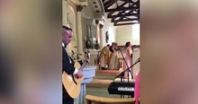 Daughter Sings At Mom's Wedding As She Walks Down The Aisle