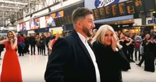 Flash Mob Surprise Orchestra Proposal At Busy Train Station