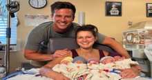 Prayers Answered As Couple Who Struggled to Conceive Welcome Extremely Rare Quintuplets
