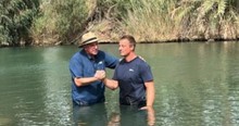 Bear Grylls Gets Baptized In The Same Water As Jesus And Says It's A Dream Come True