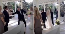 Beautiful Moment Bride's Dad Stops Wedding to Invite Stepfather to Join in Walking Down the Aisle