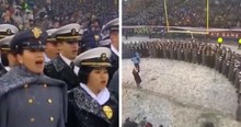 Army And Navy Glee Club Came Together To Sing The National Anthem And It Is So Moving