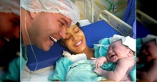 Newborn Baby Smiles The Instant She Hears Dad's Voice And The Touching Photo Is Going Viral