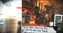 A Deaf Man Got A Special Note With His Starbucks Coffee