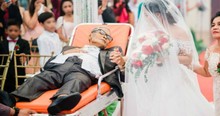Father In Agonizing Pain Lives Long Enough To 'Walk' Daughter Down The Aisle