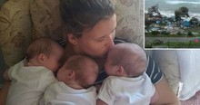 Couple Hides In Bathroom With Baby Triplets As Irma Rips House Apart