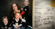Strangers Leave A Special Tip For A Grandma Raising Triplets