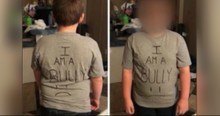Mom Teaches Son A Lesson Using 'I Am A Bully' Shirt And Comes Under Fire