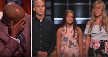 Shark Tank Brought To Tears As Kids Pitch Late Firefighter Dad's Product