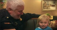 3-Year-Old Girl Mistakes White-Haired Police Officer For Santa Clause
