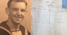 In 1943, Naval Officer Writes A Postcard During WWII And 77 Years Later, It Arrives