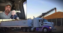 Truck Driver Dad Spends The Day 'Babysitting' For His Little Girl!