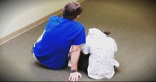 Viral Photo Of Teacher Sitting On The Floor With A Troubled Student