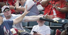 Dad's Quick Action Saves Son From Flying Baseball Bat