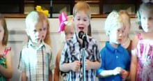 Little Boy Sings Country Music During Bible Song
