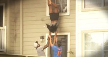 Two Girls Dive Out Of Window To Escape Massive Fire