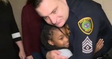 Little Girl Is Sent By God To Hug Police Officers In Every State