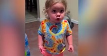 Stubborn Toddler Argues With Mom And Dad Even Though She's Been Caught Red-Handed