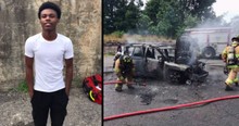 Teen Hero Selflessly Risks His Own Life To Save Mom And 3 Kids Trapped In A Burning Car