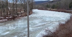  Ice Dam Flow at Vermont Covered Bridge