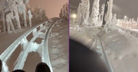 Teenager Controls Speed Of Frozen Alpine Coaster Ride