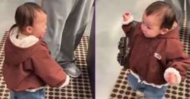 Toddler refuses to leave mall without purse
