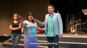 Food allergies healed after 20 years & lady eats chocolate & cakes - John Mellor Healing Evangelist