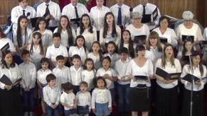 Iglesia Evangelica Pentecostal. Alabanza coro de la iglesia junto a coro de niños(1). 23-09-2018