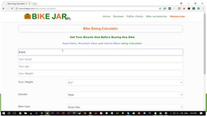 How To Use Bikejar Bicycle Sizing Calculator