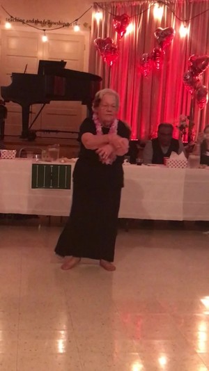82 year old grandma performs hula at her 60th wedding anniversary party