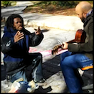 Homeless Man Joins a Musician for a Moving Performance