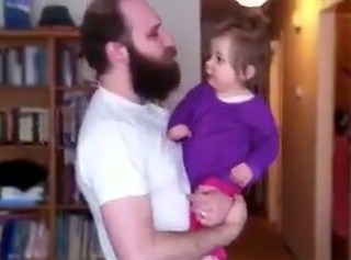 Little Girl Has the Best Reaction to Her Daddy Shaving His Beard - Sooo Sweet