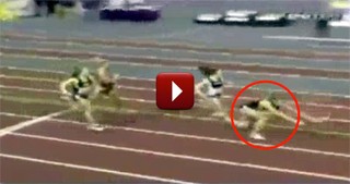 Christian Athlete Takes a Fall But Still Wins the Race