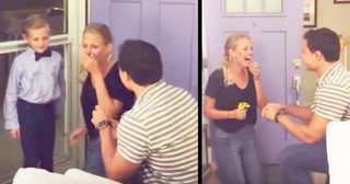 Adorable 7-Year-Old Boy Helps Man With Surprise Proposal