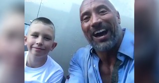 10-Year-Old Hero Who Saved Brother Meets The Rock