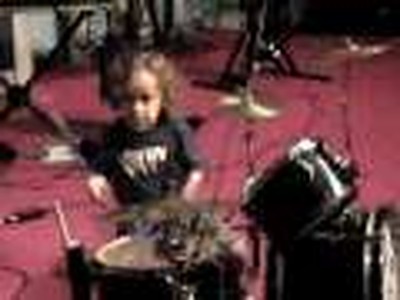 3 year old Kevin playing'Youth of the Nation