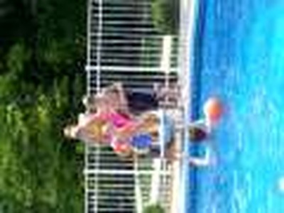 swimming in Ohio with cousins