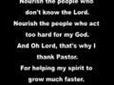 For Pastor