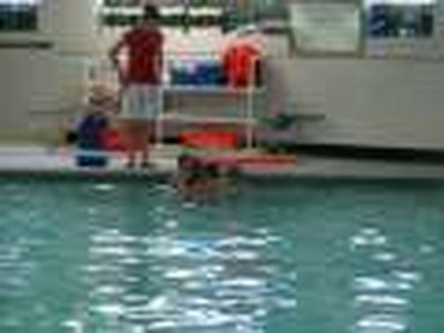 Carl dancing a jig - poolside