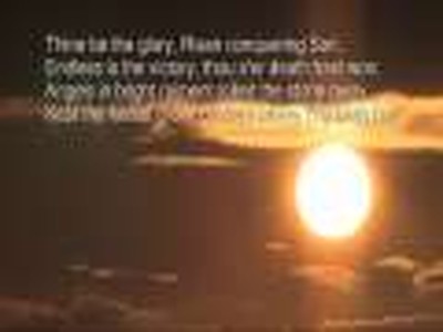 Thine be the glory, risen, conquering Son;