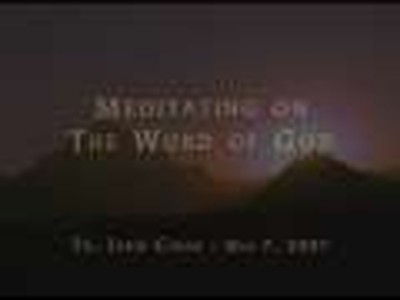 Meditating on the Word of God
