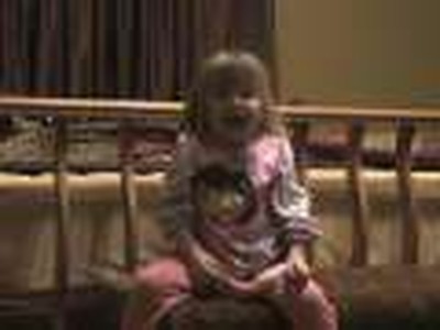 3 year old Mackenzie singing open the eyes of my heart Lord