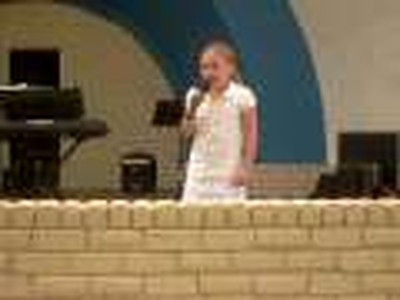 My 8 year old daughter's debut at a Gospel Sing.